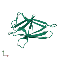 PDB entry 3ft9 coloured by chain, front view.