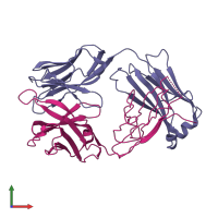 Hetero dimeric assembly 3 of PDB entry 3g6j coloured by chemically distinct molecules, front view.