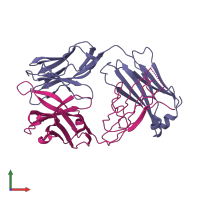 Hetero dimeric assembly 4 of PDB entry 3g6j coloured by chemically distinct molecules, front view.