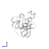 peptide (Met)(Ala)(Ser) in PDB entry 3g6n, assembly 1, side view.