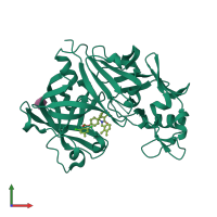 Monomeric assembly 2 of PDB entry 3g6z coloured by chemically distinct molecules, front view.