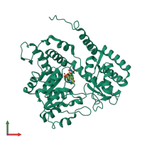 PDB entry 3g8m coloured by chain, front view.