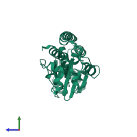 Iron(3+)-hydroxamate-binding protein FhuD in PDB entry 3g9q, assembly 1, side view.