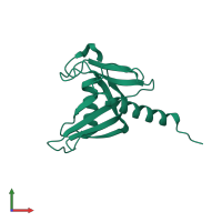 PDB entry 3gg6 coloured by chain, front view.