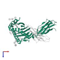 Antigen-presenting glycoprotein CD1d1 in PDB entry 3gmo, assembly 1, top view.