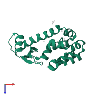 Endolysin in PDB entry 3gum, assembly 2, top view.