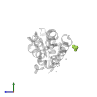 ACETATE ION in PDB entry 3gum, assembly 2, side view.