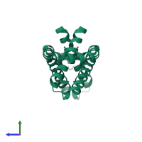 Polyribonucleotide nucleotidyltransferase in PDB entry 3h36, assembly 1, side view.