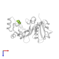 BETA-MERCAPTOETHANOL in PDB entry 3h7h, assembly 1, top view.