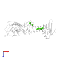 CALCIUM ION in PDB entry 3hda, assembly 1, top view.