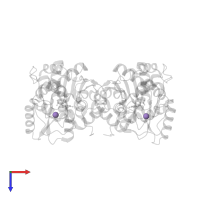 MANGANESE (II) ION in PDB entry 3hmk, assembly 1, top view.