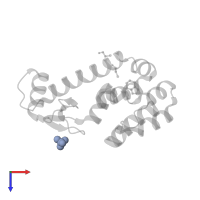 PHOSPHATE ION in PDB entry 3hua, assembly 1, top view.