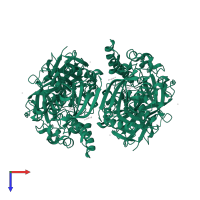 Cocaine esterase in PDB entry 3i2i, assembly 1, top view.