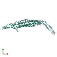 PDB entry 3i2w coloured by chain, front view.