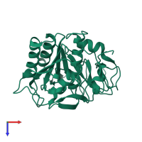 PDB entry 3i30 coloured by chain, top view.