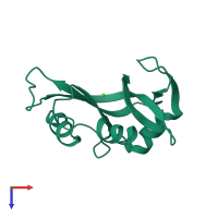 PDB entry 3i6h coloured by chain, top view.