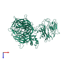 DNA damage-binding protein 1 in PDB entry 3i7n, assembly 1, top view.