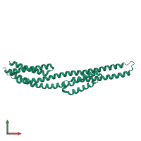 PDB entry 3i9w coloured by chain, front view.