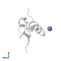 ZINC ION in PDB entry 3ins, assembly 1, side view.