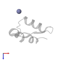 ZINC ION in PDB entry 3ins, assembly 1, top view.