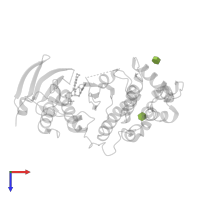 octyl beta-D-glucopyranoside in PDB entry 3iw5, assembly 1, top view.