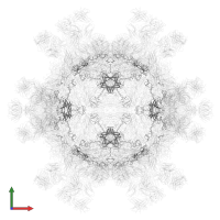 Capsid protein VP4 in PDB entry 3j3o, assembly 1, front view.