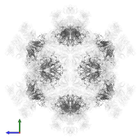 Capsid protein VP1 in PDB entry 3j3p, assembly 1, side view.