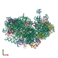 PDB entry 3j7a coloured by chain, front view.