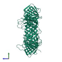 Proliferating cell nuclear antigen in PDB entry 3ja9, assembly 1, side view.