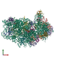 PDB entry 3jam coloured by chain, front view.