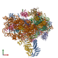 PDB entry 3jap coloured by chain, front view.