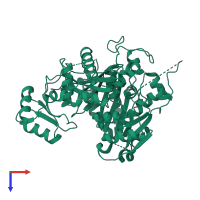 Acetyl-CoA carboxylase 2 in PDB entry 3jrw, assembly 1, top view.
