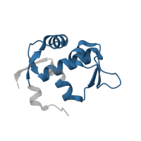 The deposited structure of PDB entry 3jzr contains 1 copy of Pfam domain PF02201 (SWIB/MDM2 domain) in E3 ubiquitin-protein ligase Mdm2. Showing 1 copy in chain A.