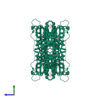 Fructose-1,6-bisphosphatase 1 in PDB entry 3kc0, assembly 1, side view.