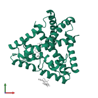 HTH marR-type domain-containing protein in PDB entry 3kp5, assembly 1, front view.