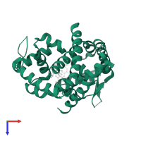 HTH marR-type domain-containing protein in PDB entry 3kp5, assembly 1, top view.