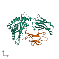 Hetero trimeric assembly 1 of PDB entry 3kpo coloured by chemically distinct molecules, front view.