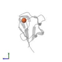 FE (III) ION in PDB entry 3kyv, assembly 1, side view.