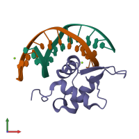 PDB entry 3l2c coloured by chain, front view.