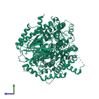 PDB entry 3l54 coloured by chain, side view.