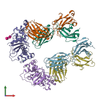 PDB entry 3l95 coloured by chain, front view.