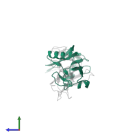 Tetranectin in PDB entry 3l9j, assembly 1, side view.