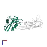 Tetranectin in PDB entry 3l9j, assembly 1, top view.