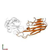 Tumor necrosis factor, soluble form in PDB entry 3l9j, assembly 1, front view.