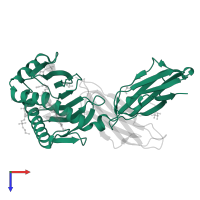 Ig-like domain-containing protein in PDB entry 3l9r, assembly 4, top view.