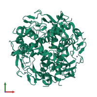 Homo dodecameric assembly 1 of PDB entry 3ld0 coloured by chemically distinct molecules, front view.