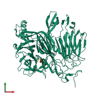 PDB entry 3ldr coloured by chain, front view.