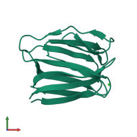 PDB entry 3ll1 coloured by chain, front view.