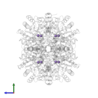 MANGANESE (II) ION in PDB entry 3m0y, assembly 1, side view.