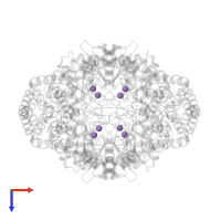 MANGANESE (II) ION in PDB entry 3m0y, assembly 1, top view.